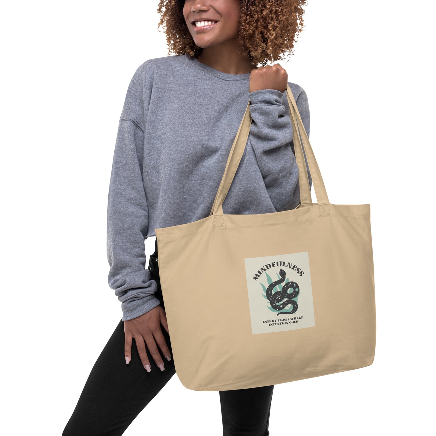 Mindfulness Large organic tote bag