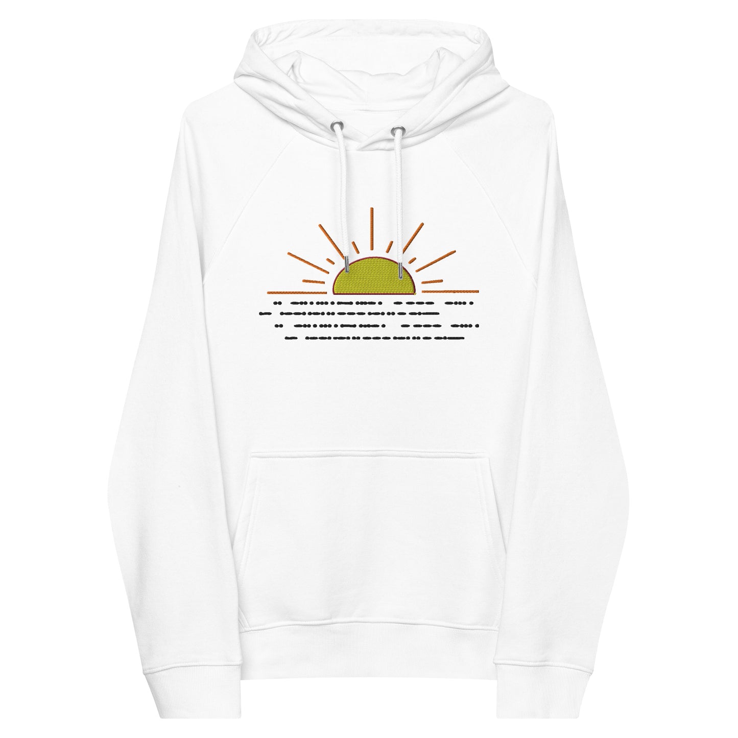 I Deserve to be a Priority Morse Code - Unisex eco raglan hoodie