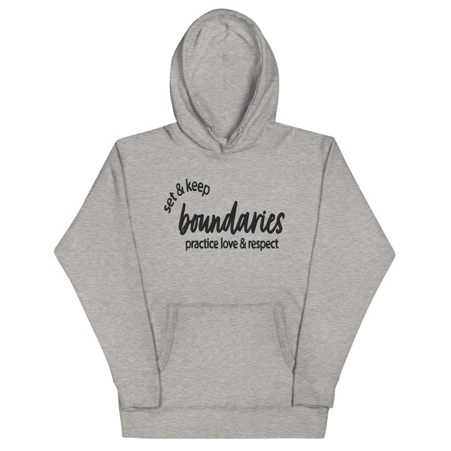 Set & Keep Boundaries Embroidered- Unisex Hoodie