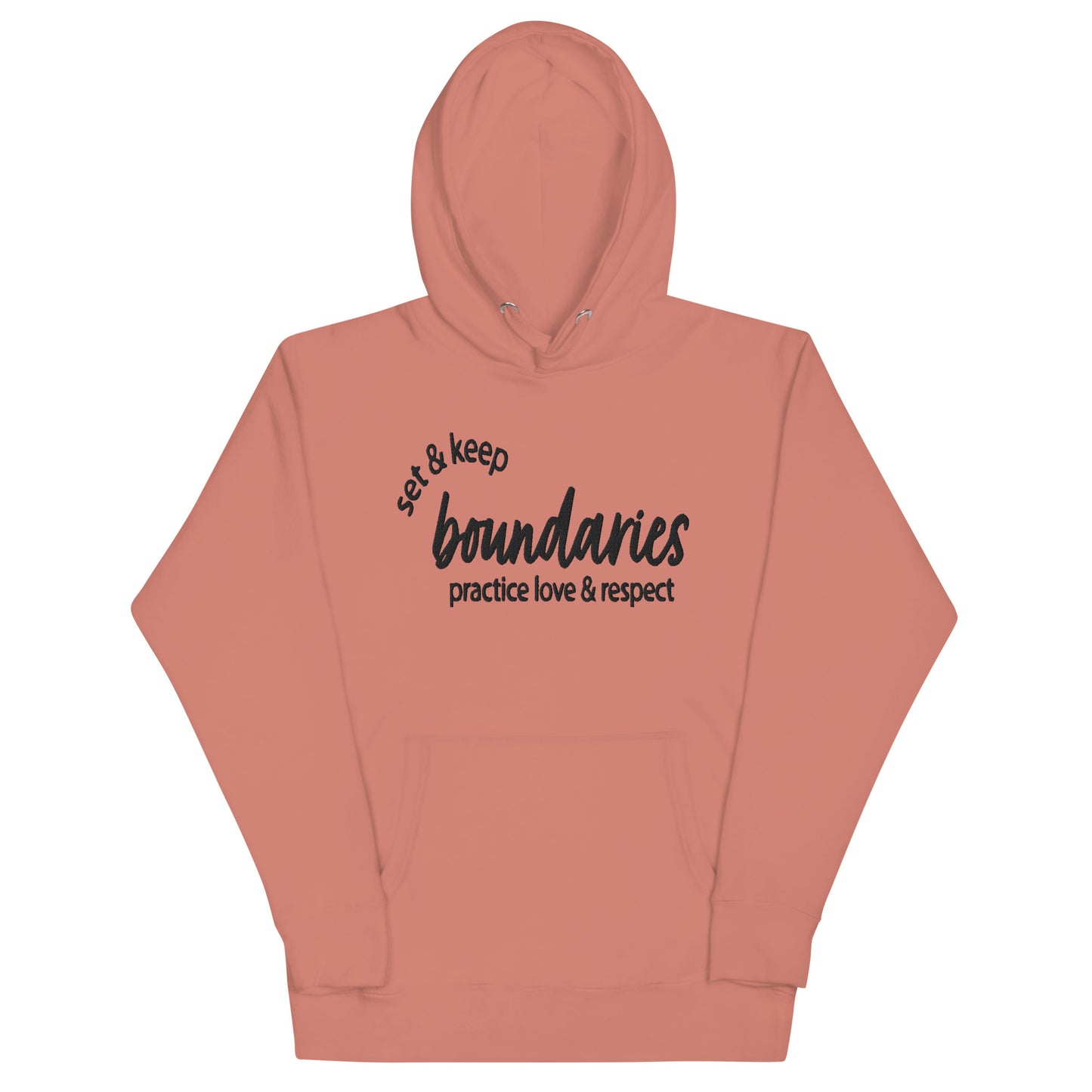 Set & Keep Boundaries Embroidered- Unisex Hoodie