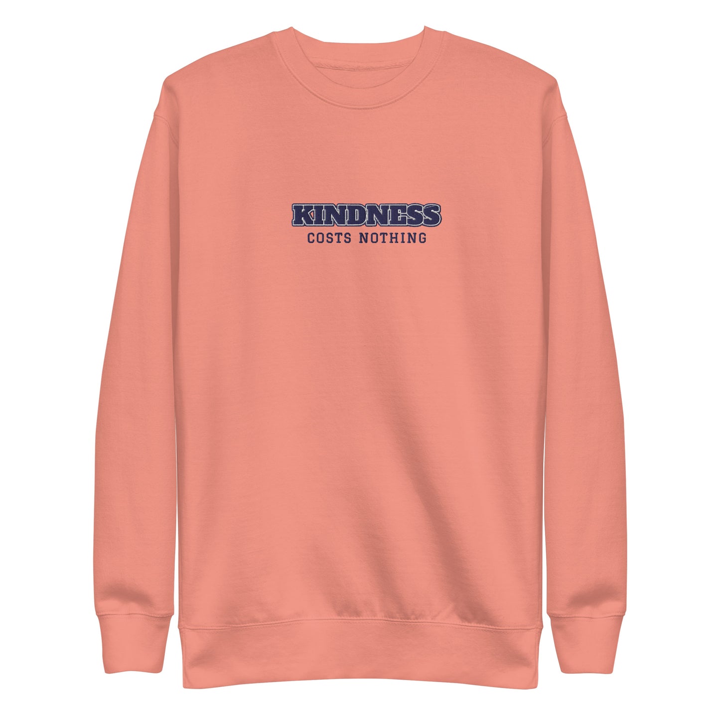 Kindness Costs Nothing Embroidery Unisex Premium Sweatshirt