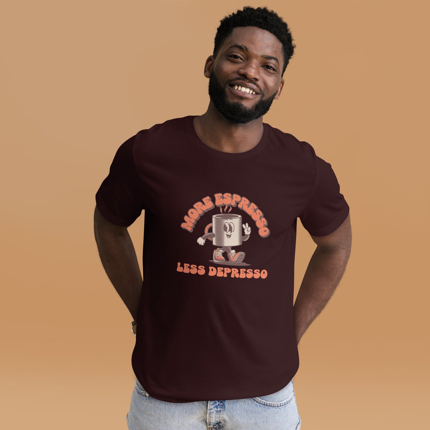 More Expresso Less Depresso Unisex t-shirt