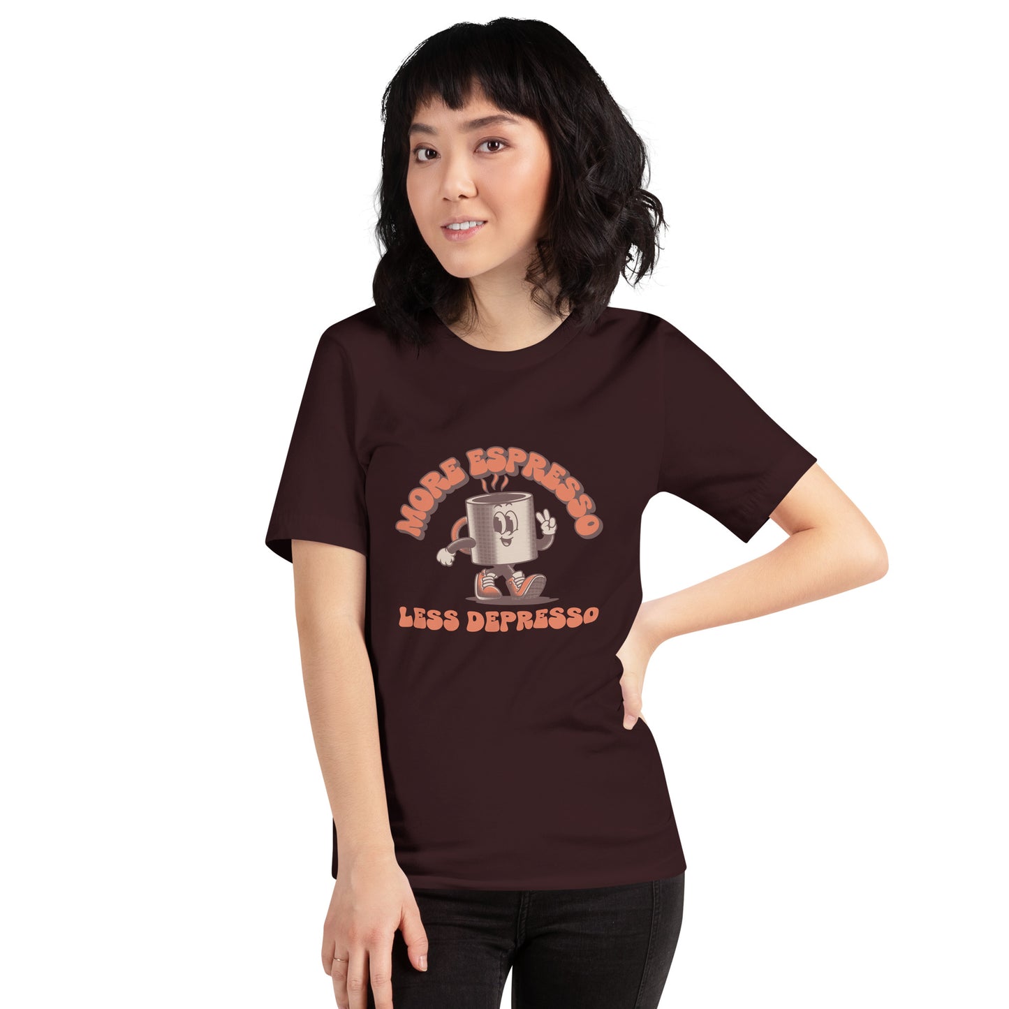 More Expresso Less Depresso Unisex t-shirt